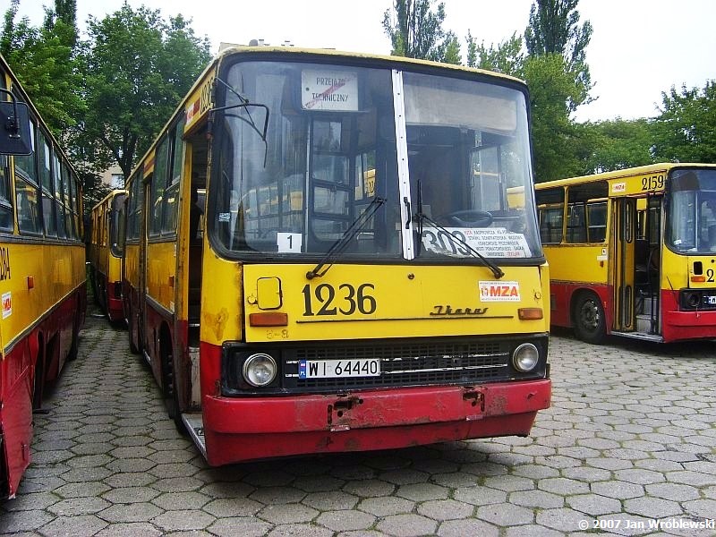 1236
Dekoracja do pamiątkowego zdjęcia:)
Ikarus 260.02 / Prod. 1982 / 1983 ex233 / NG 1993 ex9059 / NG2 2000 / 2003 ex1097 / Skreślenie 04.2007, Kasacja 04.2008.
Słowa kluczowe: ik260 1236 ZajezdniaRedutowa 2007