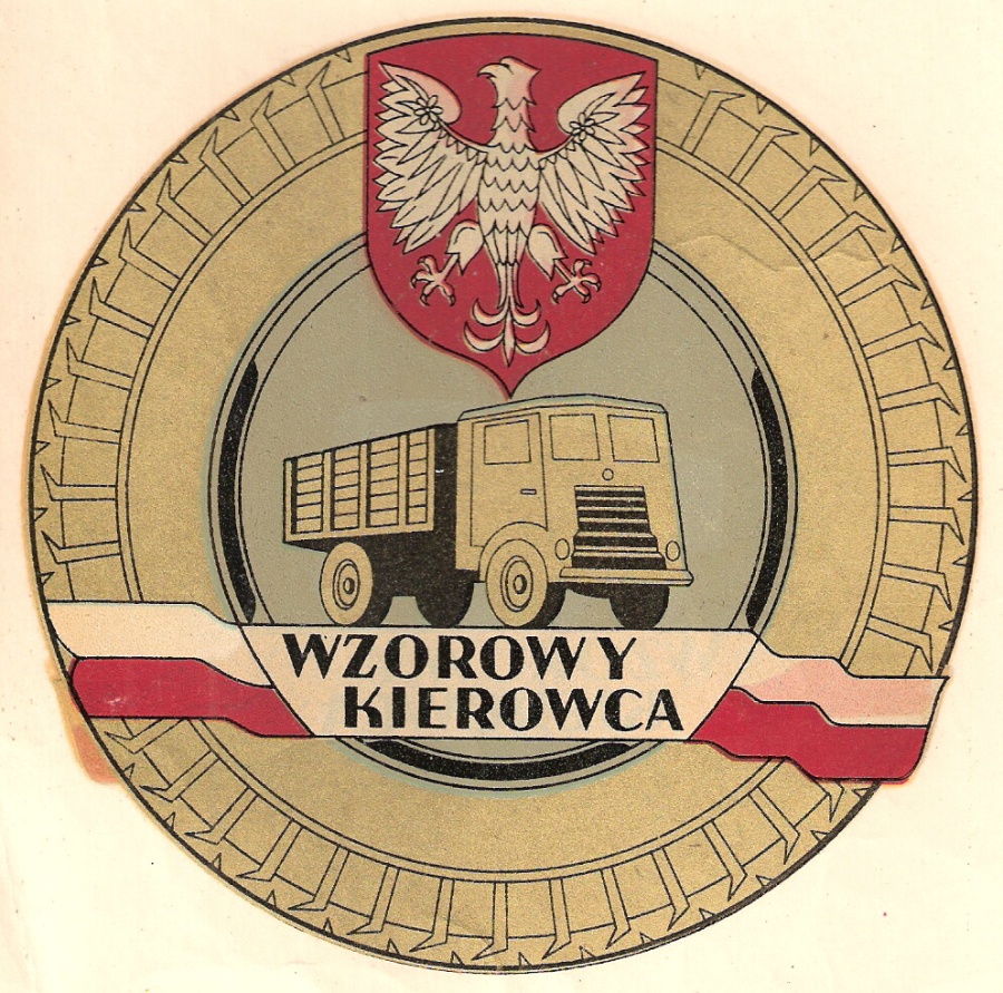 Wzorowy kierowca
Odznaka wzorowego kierowcy dla Pana Henryka Gołębiowskiego, zawsze kierującego chaussonem nr 85
