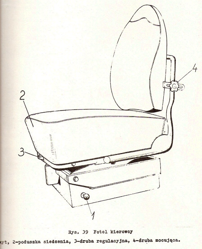 Fotel
Fotel kierowcy ikarusa 620 według instrukcji pozostałej z warszawskiego egzemplarza
Słowa kluczowe: Ik620 Schematy 1961