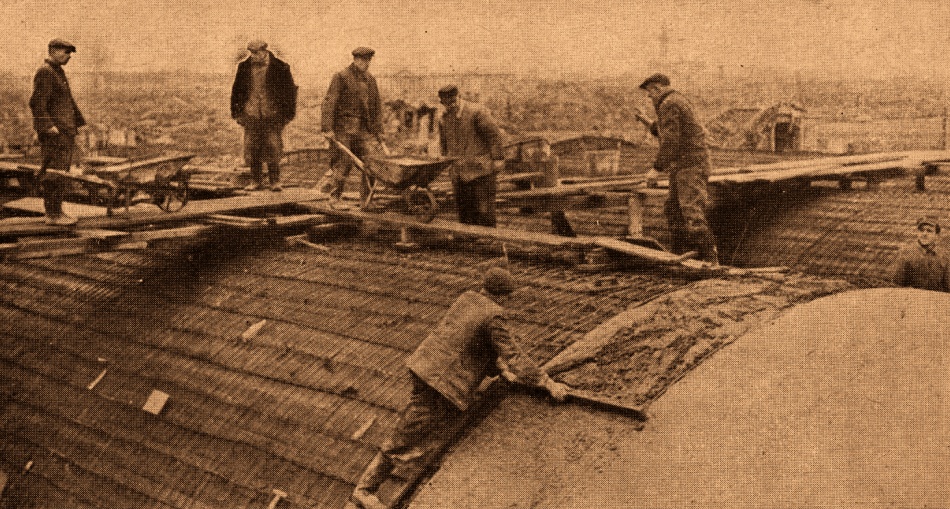Zajezdnia Inflancka 1950
Budowa Hali Postojowej na Inflanckiej.
Betonowanie stropu kolebkowego.
Słowa kluczowe: ZajezdniaInflancka 1950