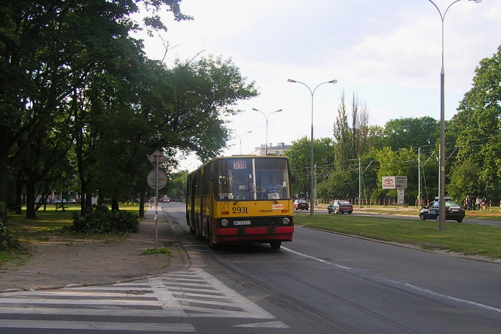 2931
Spadkobierczyni północnego odcinka trasy dawnej linii pospiesznej U - obecnie na tym odcinku zjedzona przez metro.
Słowa kluczowe: IK280 2931 519 Mickiewicza placInwalidów