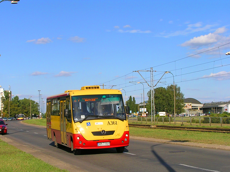 A361
W lipcu i sierpniu 2009 r. po wąskich ulicach Szmulowizny krążyła ta oto linia zastępująca wycofane z ul. Kawęczyńskiej tramwaje (przez niespełna dwa miesiące trwał tam remont torowiska). 
Trasa linii Z-7: DWORZEC WSCHODNI (KIJOWSKA) – Kijowska – Targowa – Ząbkowska – Radzymińska – Folwarczna – Wołomińska – Siedlecka – Otwocka – KAWĘCZYŃSKA-BAZYLIKA (powrót: KAWĘCZYŃSKA-BAZYLIKA – Otwocka – Łomżyńska – Jadowska – Wołomińska – Radzymińska – Ząbkowska).
Słowa kluczowe: H7-20 Solina A361 Z-7 Kijowska 2009