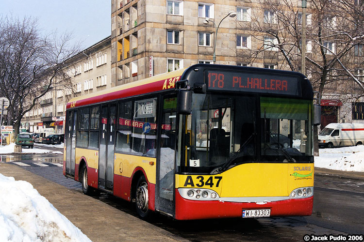 A347
Silnik Iveco, wtrysk Common Rail. Ten system wtrysku z wysokociśnieniową szyną paliwową spotkamy obecnie w nowych Lion's City G z MZA z silnikiem D2066, a także chociażby w Urbino 18 z silnikiem DAF MX11.
Słowa kluczowe: SU10 A347 178 PlacHallera 2006