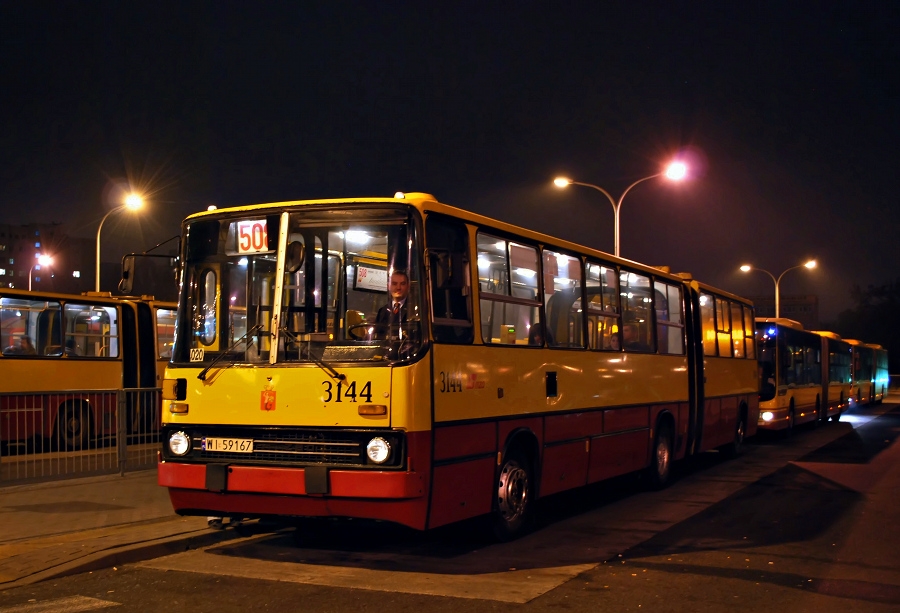 3144
Ikarus 280.57 prod. 1990 [RABA D2156/192KM]. 
Słowa kluczowe: IK280 3144 508 MetroMarymont