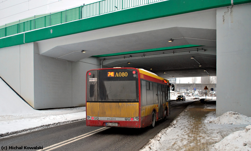 A080
Solaris Urbino 8,6 prod. 2009.
Chotomów bezpośrednio przybliżył się do metra o kilka przystanków.
Słowa kluczowe: SU8,6 A080 741 Świderska TMP