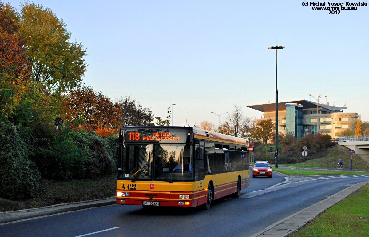 A422
MAN NL223 prod. 2003.

Latka lecą ale jak wozy ze 118 nocowały na Płochocińskiej tak nocują... 
Z dedykacją dla Lenki.
Słowa kluczowe: NL223 A422 118 Krasińskiego