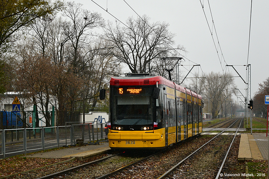 3632
Z racji odcięcia południowej części miasta od tramwajów (nieczynne Marszałkowska, aleja Jana Pawła II, Nowowiejska, Filtrowa, Grójecka, aleja Krakowska) linię 15 po stronie północnej skierowano na trasę MARYMONT-POTOK - ŻERAŃ FSO
Słowa kluczowe: 128N 3632 15 Jagiellońska 11XI_2016