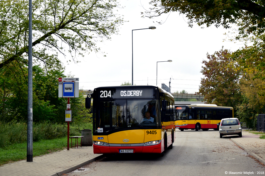 9405
Kolejny dzień braków kadrowych w Mobilisie. Na popołudniowe 2/204 wyjechała Arriva z brygady rezerwowej C80. W tle 2/204 z pierwszej zmiany zjeżdża na zajezdnię.
Z podzdrowieniami dla lenki.
Słowa kluczowe: SU12H 9405 204 PKPPraga