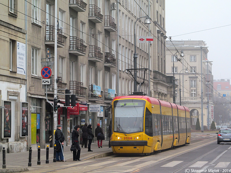 3108
I Praga (nareszczie) znikła z 14. Niestety ten wagon jest za wielki na tę linię.... Muchy mają jazdę luksusową
Słowa kluczowe: 120N 3108 14 Nowowiejska