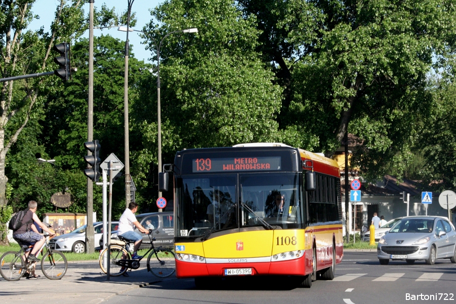 1108
Powrót "Woronicza" na 139. Tym razem z powodu zapchania dziur po dziesiątkach Mobilisu.
Słowa kluczowe: SU12 1108 139 AlejaWilanowska