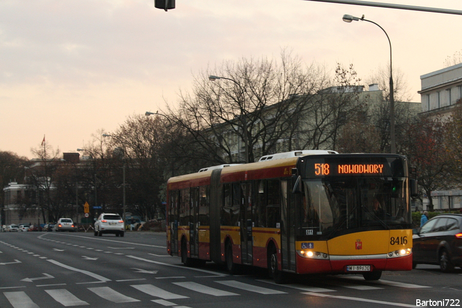 8416
Z cyklu nadrabianie zaległości: "Ostrobramska" na linii 518, która to pojawiła się tu od sierpnia - miało to związek ze zwiększeniem częstotliwości przedmiotowego przyśpiecha.
Słowa kluczowe: SU18 8416 518 Bonifraterska