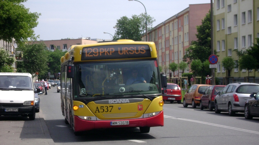 A537
Zmiany w związku z otwarciem Dźwigowej - reaktywacja 129 z Grodziskiem mające największe udziały na tej linii.
Słowa kluczowe: CN270UB OmniCity A537 129 Olbrachta