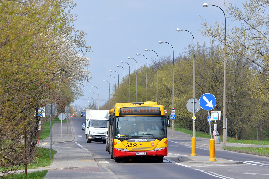 A588
Scania w wiosennym słońcu przemierza Białołękę.
Słowa kluczowe: CN270UB A588 176 Marywilska