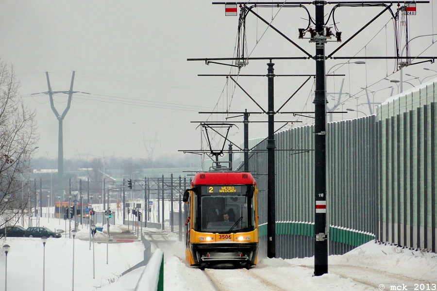 3506
Nowa linia tramwajowa 2 (Metro Młociny-Stare Świdry).
Słowa kluczowe: 120NaDuo 3506 2 TMP