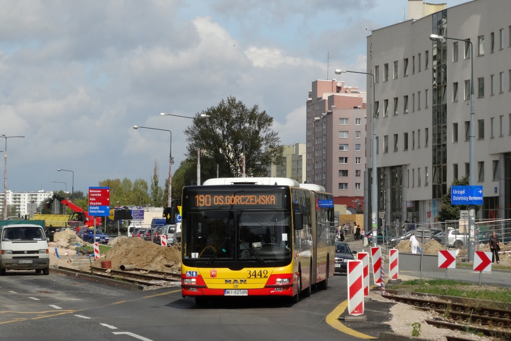 3442
Efekt uboczny budowy trasy tramwajowej na ul. Powstańców Śląskich.
Słowa kluczowe: LionsCityG 3442 190 PowstańcówŚląskich