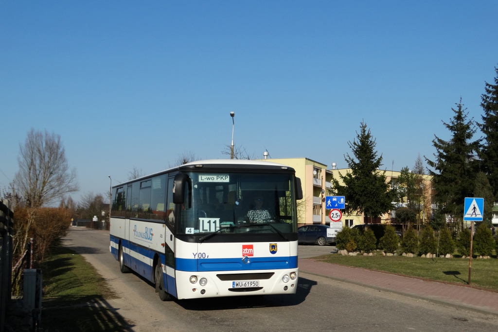 Y007
Zachodnia część Wieliszewa.
L11 to obecnie chyba "elka" z największą liczbą wariantów tras.
Słowa kluczowe: IrisbusAxer12M Y007 L11 Wieliszew Słoneczna