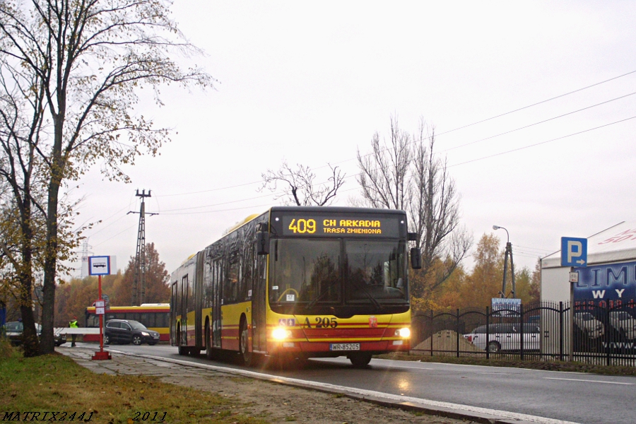 A205
MAN NG363 Lion's City G prod. 2006

409 to jedna z linii, które podjeżdżają bezpośrednio pod Cmentarz Północny zarówno przez resztę roku, jak i w czasie WŚ.

Pozdrowienia dla Professora, który razem ze mną tamtego poranka focił.
Słowa kluczowe: LionsCityG A205 409 Wólczyńska WS2011