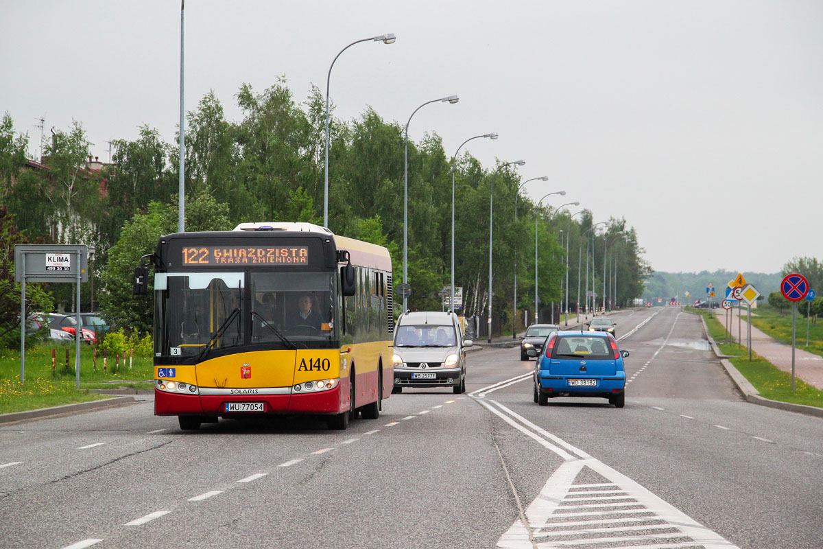 A140
Solaris na prostej ulicy wzdłuż bemowskiego lotniska. 
Słowa kluczowe: SU12 A140 122 PiastówŚląskich