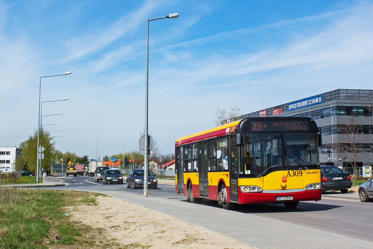 A309
Urbinetto na dawnej odmianie linii 306 dowożącej do przedsiębiorstw na Wyczółkach. 
Słowa kluczowe: SU10 A309 306 Osmańska