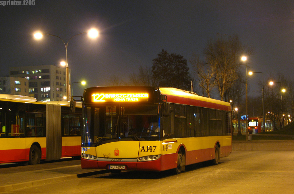 A147
Mobilis niezmiennie od 2008 roku obsługuje linię 122. Obecnie w sile 8 całek, 2 dodatków (w tym jednego łączonego rano z 729), 2 brygad łączonych z linią 303 w DP oraz 7 całek i jednego maratonu w DŚ.
Słowa kluczowe: SU12 A147 122 OsiedleGórczewska