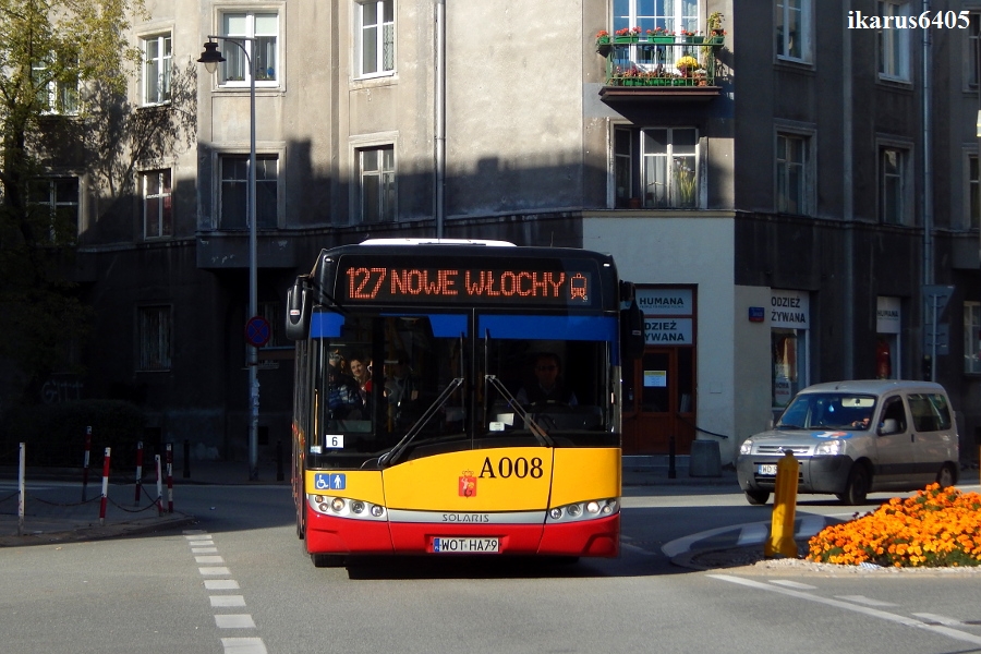 A008
Dziś po raz ostatni mogliśmy ujrzeć Mobilis na 127, ponieważ od przyszłego weekendu linię przejmie "Kleszczowa" oraz "Woronicza" . Linię 409 też czekają zmiany nie tylko obsługowe. 409 od 4.10 zostaje wydłużone do krańca Bródno - Podgrodzie. W efekcie tego powstanie 10 BWL 409+500. Obsługą zajmie się "Stalowa" (6 brygad) oraz Mobilis (4 brygady). Od 1.10 zostanie uruchomiona linia 356 na trasie: SUWALSKA - Łabiszyńska - Łojewska - Chodecka - Kondratowicza (powrót: Kondratowicza - Łabiszyńska) - św. Wincentego - Borzymowska - Trocka - Pratulińska - Handlowa - Myszkowska - Ossowskiego - WITEBSKA (powrót: Ossowskiego - Handlowa - Pratulińska). Linię obsłużą 2 maratony z Mobilisu na Jelcze Libero. Niebawem zostaną otwarte ulice Prosta oraz Świętokrzyska. Oprócz tego od najbliższej soboty linia 325 zmienia się w 225. 
Słowa kluczowe: SU12 127 A008 PlacZofiiWóycickiej