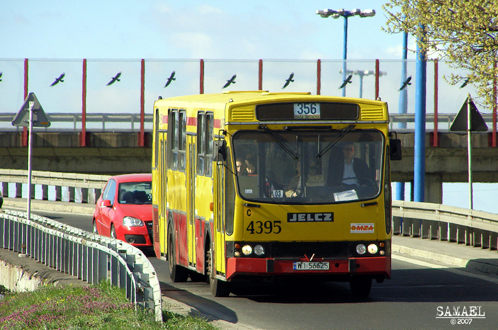 4395
Redutowa na linii łączącej Bielany i Bródno. Linia na trasie zmienionej z powodu budowy stacji metra Młociny.
Linia 356 została zastąpiona pół roku później przez linię 114 jadącą w 75% inną trasą.
Jelcz wpisany w 1993 roku i skreślony ze stanu w styczniu 2009. 
Słowa kluczowe: 120MM/1 4395 356 Wysockiego