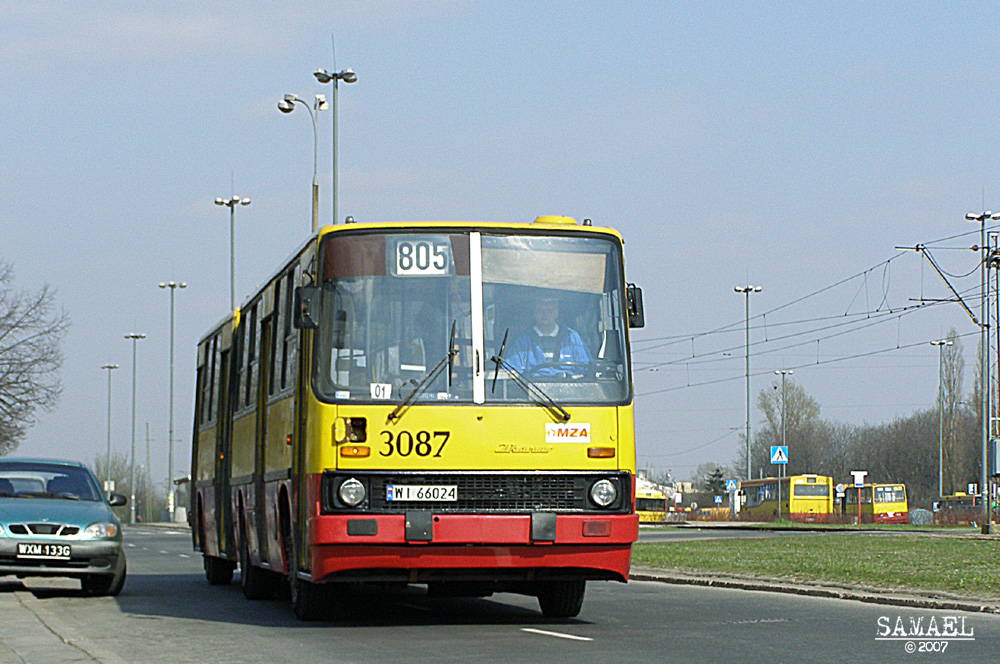 3087
Zaliczył Piaseczno, Chełmską i Stalową. Tu na pół roku przed kasacją.
Słowa kluczowe: IK280 3087 805 Kijowska