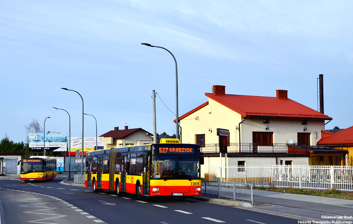 3369
Linia "527" po ostatniej rewolucji dzięki uruchomieniu trzech praskich stacji linii M2 zatraciła swój przyspieszony charakter, ale także zmieniła kraniec na terenie Zielonej Białołęki.
