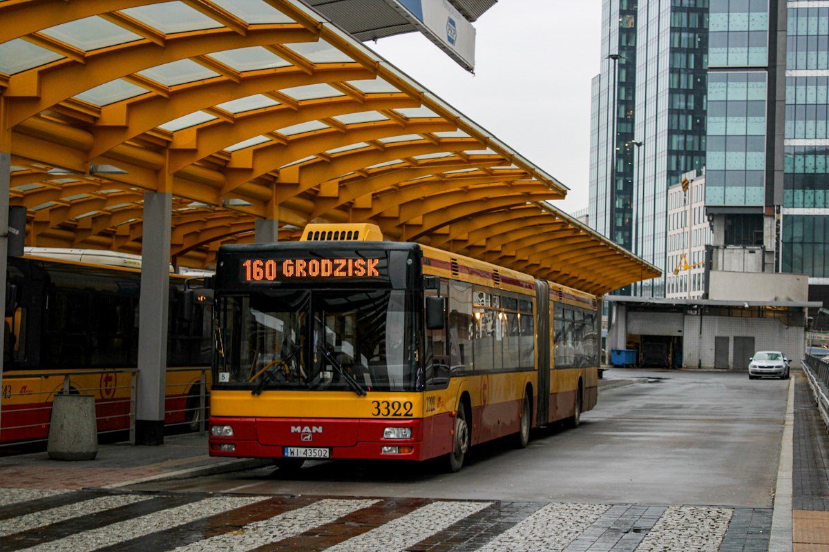 3322
3322 - wóz z bogatą kartoteką. W swoim ,,życiu" przeżył między innymi poważny wypadek i pożar. 
Czy zostanie zabytkiem? Zobaczymy.  
Słowa kluczowe: NG313 3322 160 DworzecCentralny