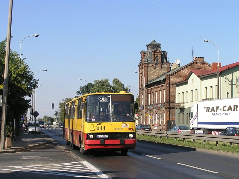 3144
Obiecane zdjęcie Ikarusa 3144 na linii 805 w Markach wykonane pewnym słonecznym sierpniowym popołudniem cztery lata temu...

Z pozdrowieniami dla Bartoniego722 :)
Słowa kluczowe: IK280 3144 805 Marki 2008