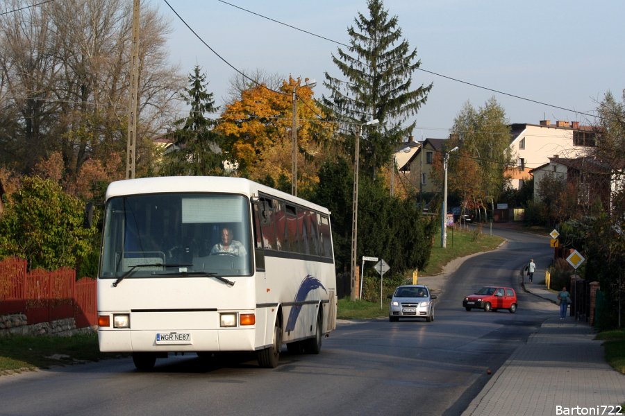 WGR NE87
Fast Scoler, prod. 1998. Jakieś niezidentyfikowane przewozy pasażerskie do Warki.
Słowa kluczowe: FastScoler Warka Ciemniewskiego