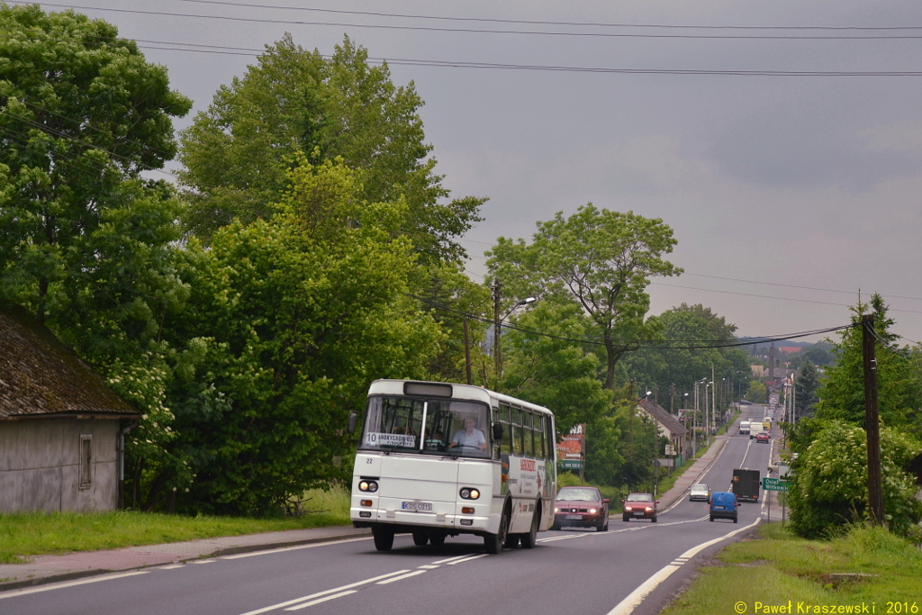 22
MZK Kęty to jeden z ostatnich siedmiu (?) przewoźników eksploatujących klasyczne Autosany H9-35. Jakby ktoś miał informacje o jakimś innym mieście niż Jasło, Hajnówka, Wąbrzeźno, Mielec, Kęty i Olecko to dawać znać :D 
Słowa kluczowe: H9-35 22 10 Kęty Krakowska