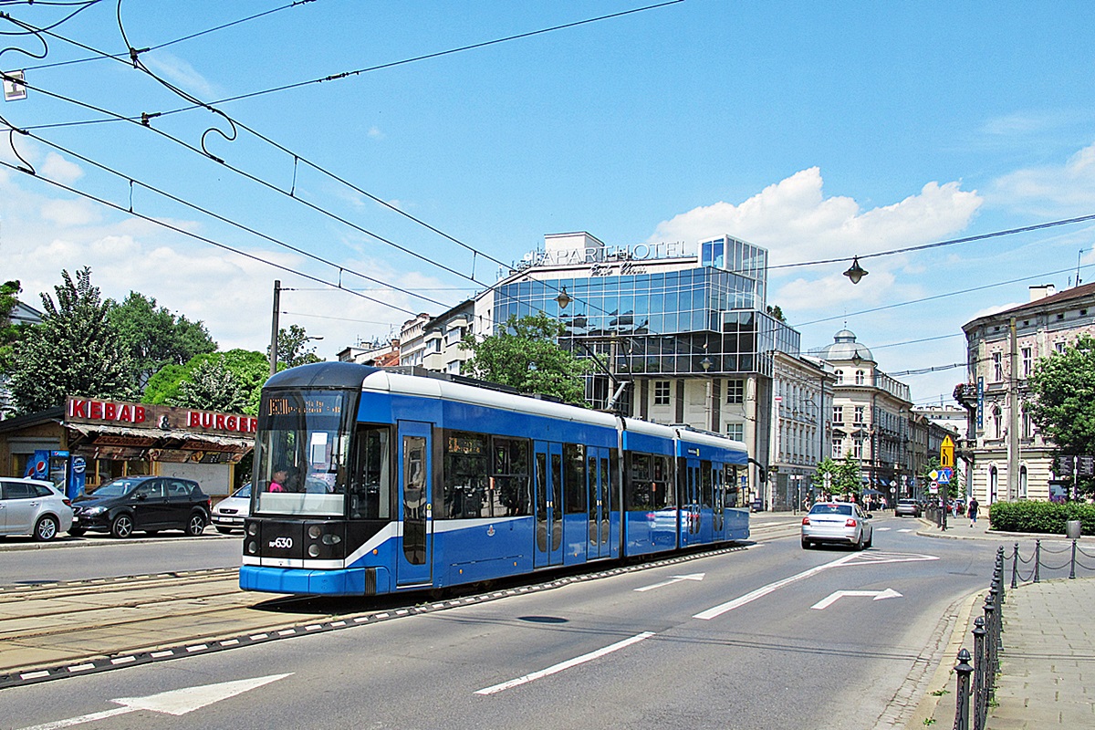 Bombardier NGT6-2 RP630
Kraków, ul. Zwierzyniecka. 
Słowa kluczowe: MPK