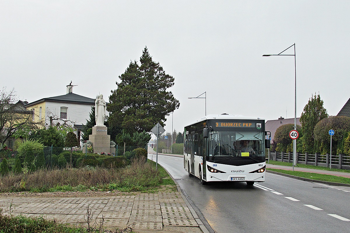 Isuzu Citibus GKS AA02
Kościerzyna, ul. Alojzego Piechowskiego. 
Słowa kluczowe: PKS_Starogard