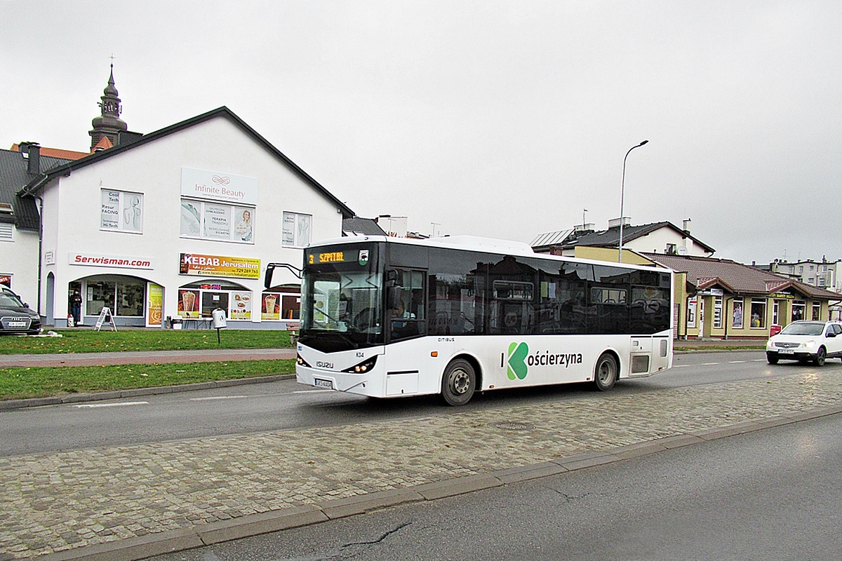 Isuzu Citibus GKS AA04
Kościerzyna, ul. Wojska Polskiego. 
Słowa kluczowe: PKS_Starogard