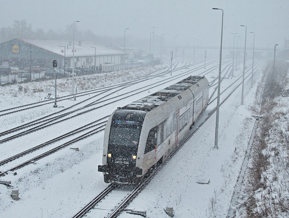 SA133-026
Szwajcar jako R55291 relacji Kwidzyn - Malbork opuszcza stację początkową. 
