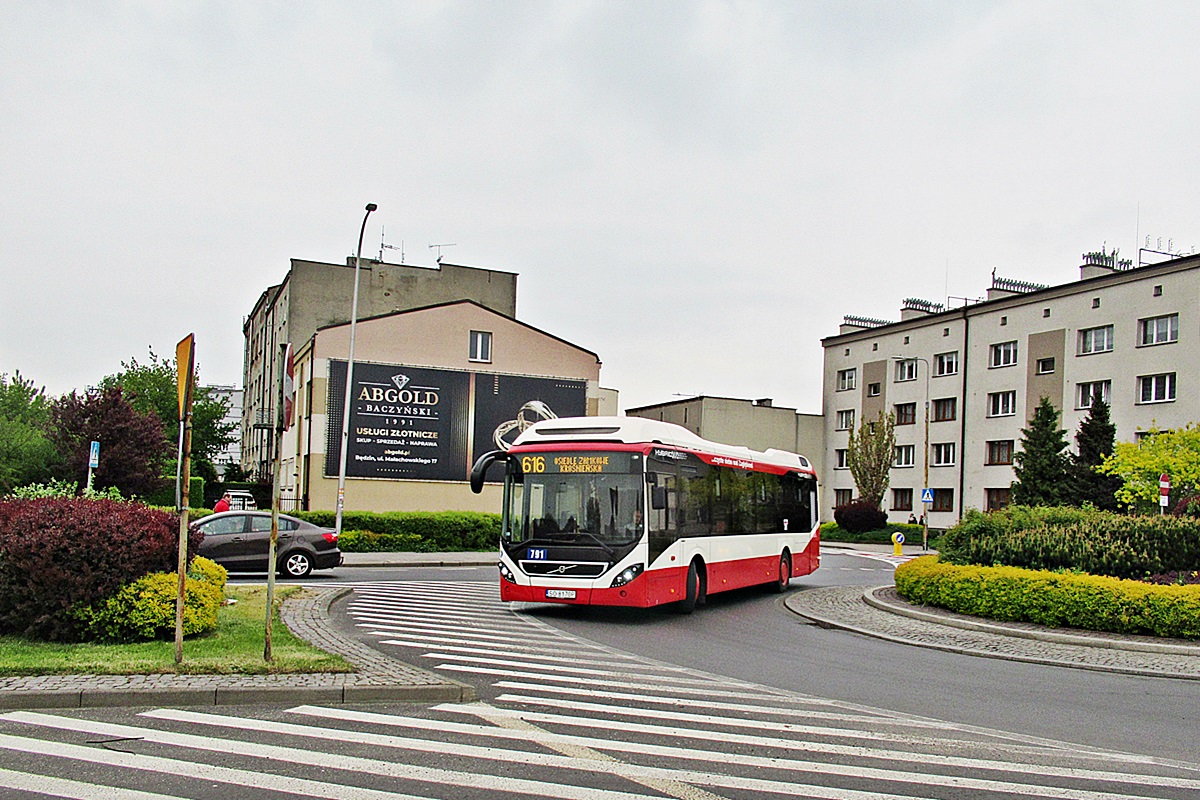 Volvo 7900 Hybrid 12,1m SO 8170P
 Będzin, rondo Unii Europejskiej.
Słowa kluczowe: GOP