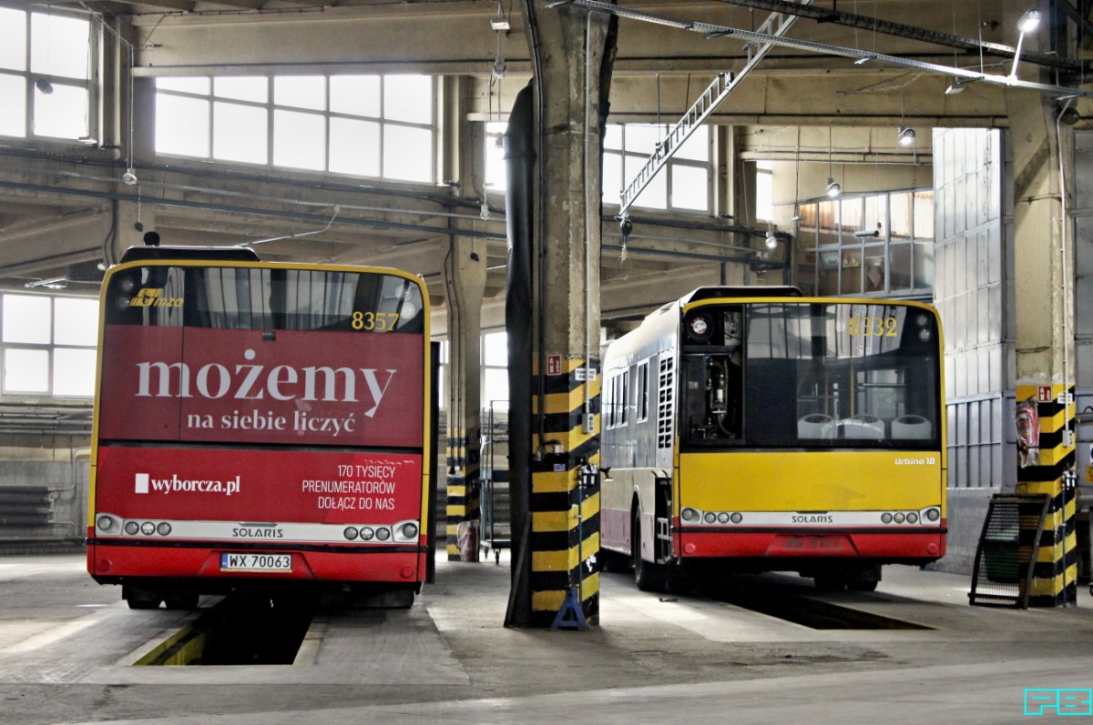 8332, 8357
Tymczasem naprawy w Hali OC.
Słowa kluczowe: SU18 8332 8357 ZajezdniaOstrobramska 2019